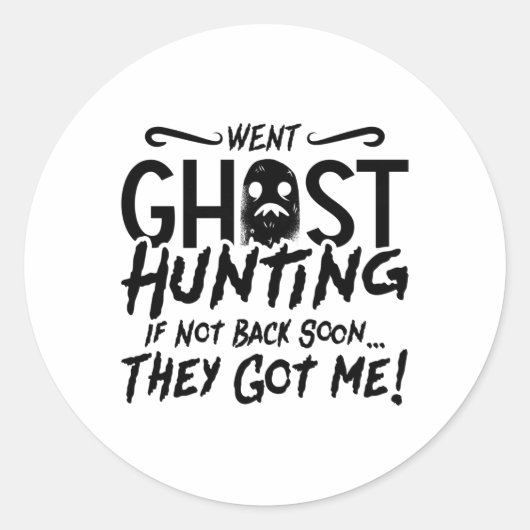 Gent Ghost Hunter Hunt Ronde Sticker (Voorkant)