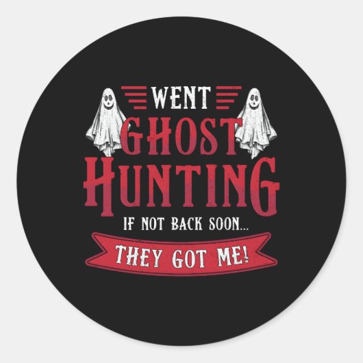 Gent Ghost Hunting Paranormaal Professioneel Ghost Ronde Sticker (Voorkant)
