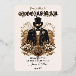 Gent Groomsman Verzoek Kaart