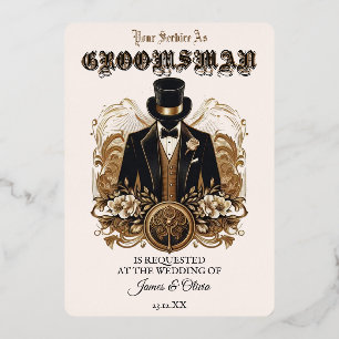  Gent Groomsman Verzoek Kaart
