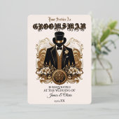  Gent Groomsman Verzoek Kaart (Staand Voorkant)