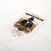  Gent Groomsman Verzoek Kaart (Gedraaid)