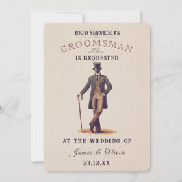 Gent Groomsman Verzoek Kaart