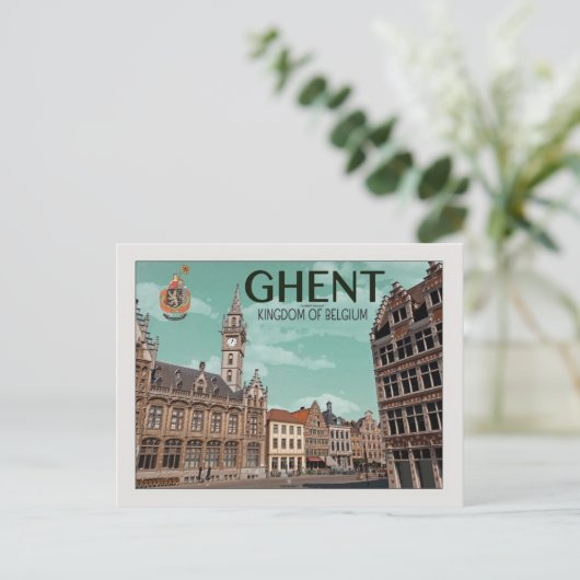 Gent - Korenmarkt Briefkaart (Staand voorkant)