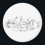 Gent magnet<br><div class="desc">Magnet met stadslijn Gent</div>