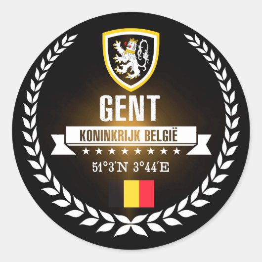 Gent Ronde Sticker (Voorkant)