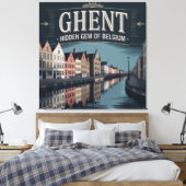 Gent – Verborgen Juweel van België Canvas Afdruk (Insitu (Slaapkamer))