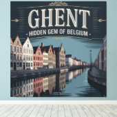 Gent – Verborgen Juweel van België Canvas Afdruk (Insitu (Houten vloer))