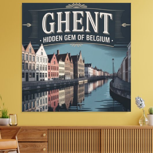 Gent – Verborgen Juweel van België Canvas Afdruk (Insitu (Woonkamer))