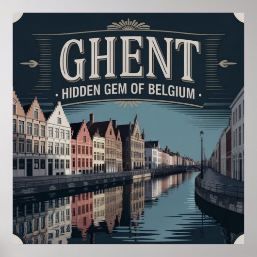 Gent – Verborgen Juweel van België Poster (Voorkant)