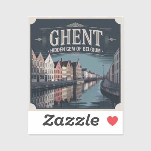 Gent – Verborgen Juweel van België Sticker (Vel)