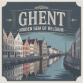 Gent – Verborgen Juweel van België Sticker (Voorkant)