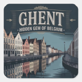 Gent – Verborgen Juweel van België Vierkante Sticker