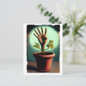  gentechnologie hekserij briefkaart (Staand voorkant)