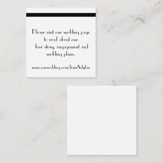 "Genteel" Trouwwebsite Kaarten (Voorkant / Achterkant)