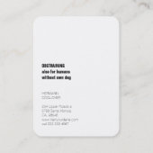 Gentel Great Dane Visitekaartje (Achterkant)