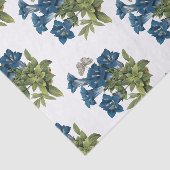 Gentiaan Bloem met Vlinder Patroon Tissuepapier (Detail)