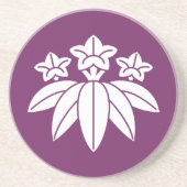 gentiaan van de soort Bamboe Zandsteen Onderzetter (Voorkant)