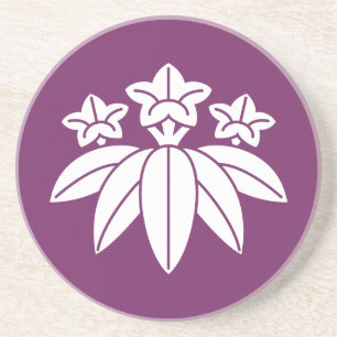 gentiaan van de soort Bamboe Zandsteen Onderzetter