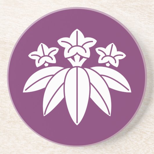 gentiaan van de soort Bamboe Zandsteen Onderzetter (Voorkant)