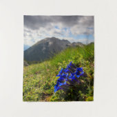 Gentiaanse bloemen en bergen van Clusius Wandkleed (Voorkant)