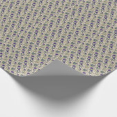 Gentian Blauwe Vintage Bloemen Cadeaupapier (Hoek)