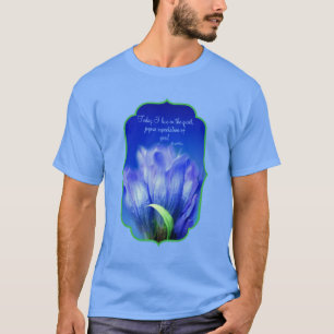 Gentian Bloem Levenshouding Inspirerende Spreuk T-shirt