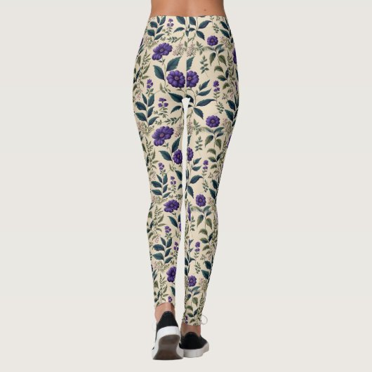 Gentian Blue  Floral Leggings (Achterkant)