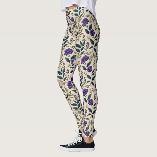 Gentian Blue  Floral Leggings (Links)
