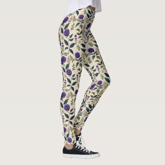 Gentian Blue  Floral Leggings (Rechts)
