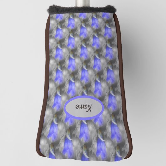 Gentian Flower Art Pattern Personalized Golfheadcover (Draai 90)