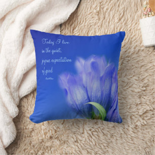 Gentian Flower Life Attitude Inspirerend Quote Kussen
