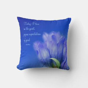 Gentian Flower Life Attitude Inspirerend Quote Kussen