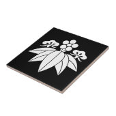 Gentian-stijl dennen bamboe ume tegeltje (Zijkant)