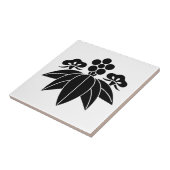 Gentian-stijl dennen bamboe ume tegeltje (Zijkant)