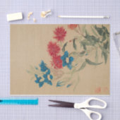 Gentiana en Red Lychnis van Ma Yuanyu Tissuepapier (Craft)