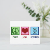 Genticist Peace Love Genetics Company Briefkaart (Staand voorkant)