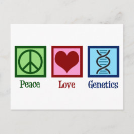 Genticist Peace Love Genetics Company Briefkaart