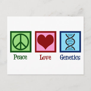 Genticist Peace Love Genetics Company Briefkaart