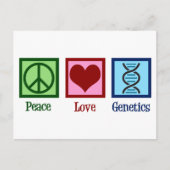Genticist Peace Love Genetics Company Briefkaart (Voorkant)