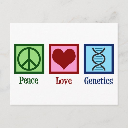 Genticist Peace Love Genetics Company Briefkaart (Voorkant)