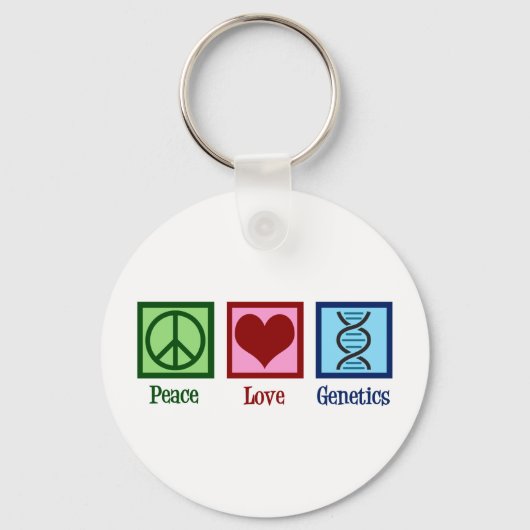 Genticist Peace Love Genetics Company Sleutelhanger (Voorkant)