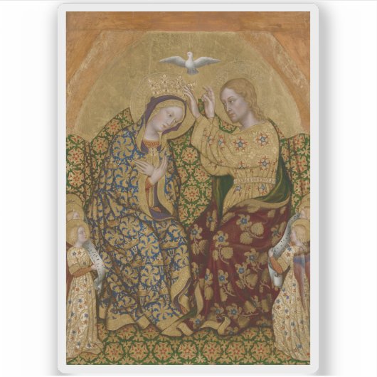 Gentile da Fabriano - Coronatie van de Maagd Sticker (Voorkant)