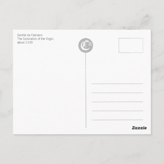 Gentile da Fabriano Coronation CC0636 Briefkaart (Achterkant)