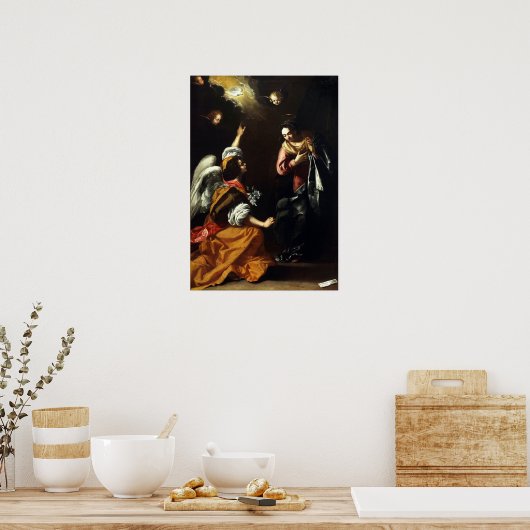 Gentileschi - Aankondiging aan Mary Poster (Keuken)