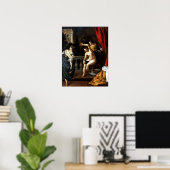Gentileschi - Bathseba bij haar bad 1645 Poster (Thuiskantoor)