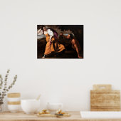 Gentileschi - Corsica en de satyr Poster (Keuken)