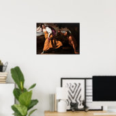 Gentileschi - Corsica en de satyr Poster (Thuiskantoor)