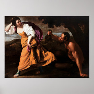 Gentileschi - Corsica en de satyr Poster