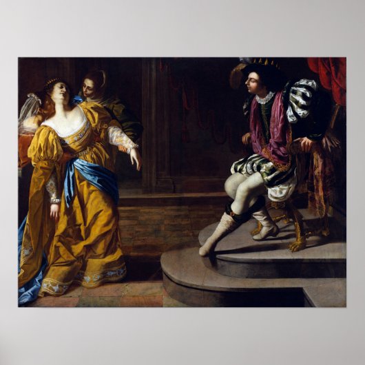 Gentileschi - Esther voor Ahasverus 1635 Poster (Voorkant)